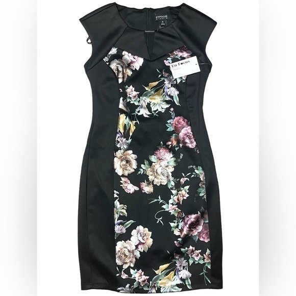 Enfocus Studio Dresses & Skirts - NWT Enfocus Studio Black Metallic Floral Colorblock Sleeveless Dress Size 6